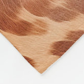 Bruin Koeienhuid Dierenprint Fleece Deken (Hoek)
