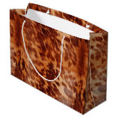 Bruin Koeienhuid Dierenprint Groot Cadeauzakje (Achterkant Gekanteld)