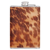 Bruin Koeienhuid Dierenprint Heupfles (Achterkant)