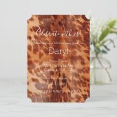 Bruin Koeienhuid Dierenprint Kaart (Staand voorkant)