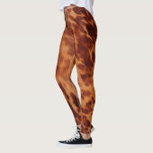 Bruin Koeienhuid Dierenprint Leggings (Links)