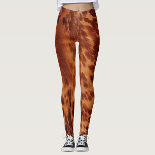 Bruin Koeienhuid Dierenprint Leggings