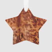 Bruin Koeienhuid Dierenprint Ornament (voorkant)