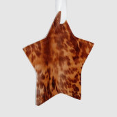 Bruin Koeienhuid Dierenprint Ornament (voorkant)