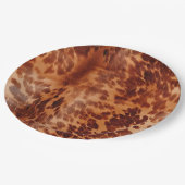 Bruin Koeienhuid Dierenprint Papieren Bordje (Gekanteld)