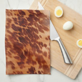 Bruin Koeienhuid Dierenprint Theedoek (Quarter Fold)