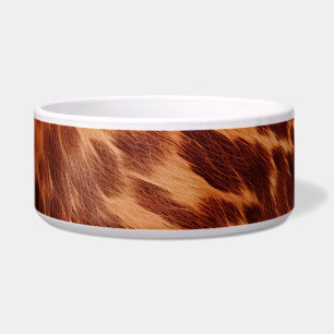 Bruin Koeienhuid Dierenprint Voerbakje