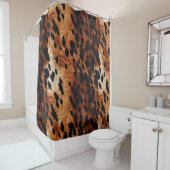 Bruin Koeienhuid Douchegordijn (In situ)