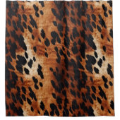 Bruin Koeienhuid Douchegordijn (Voorkant)