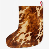 Bruin Koeienhuid Grote Kerstsok (Achterkant)