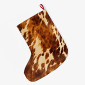 Bruin Koeienhuid Grote Kerstsok (Achterkant (Hangend))