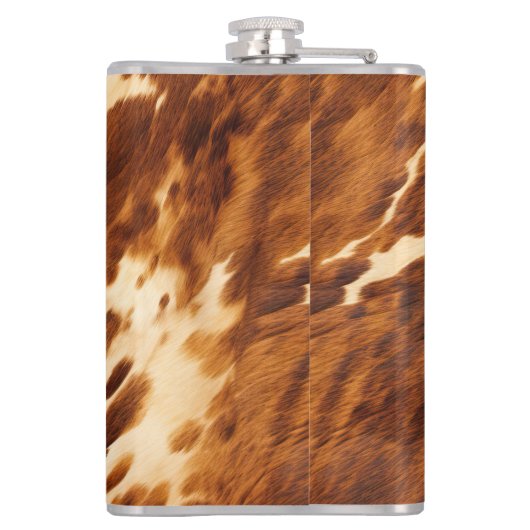 Bruin Koeienhuid Heupfles (Achterkant)