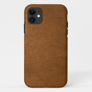 Bruin Koeienhuid leder textuur Case-Mate iPhone Case