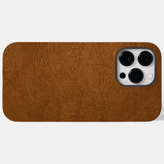 Bruin Koeienhuid leder textuur Case-Mate iPhone Case (Achterkant (horizontaal))