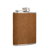 Bruin Koeienhuid leder textuur Heupfles (Rechts)