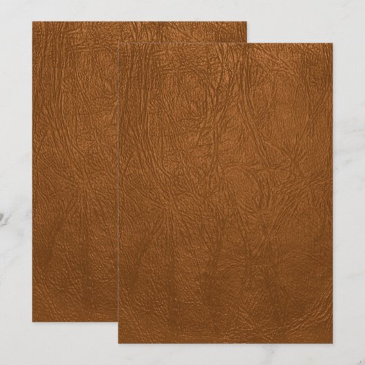 Bruin Koeienhuid leder textuur Kaart (Voorkant / Achterkant)