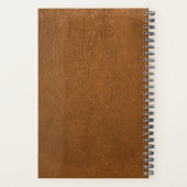 Bruin Koeienhuid leder textuur Planner (Achterkant)