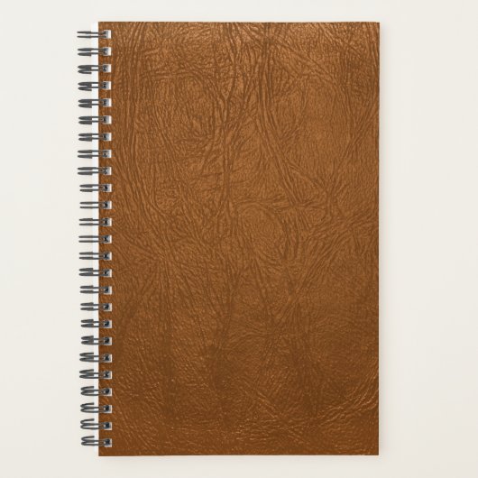 Bruin Koeienhuid leder textuur Planner (Voorkant)