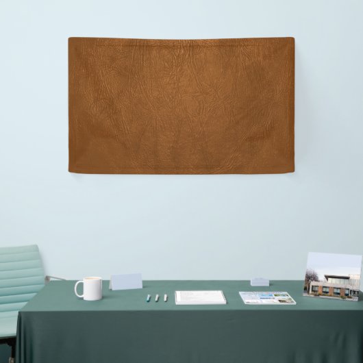 Bruin Koeienhuid leder textuur Spandoek (Beurs)