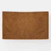 Bruin Koeienhuid leder textuur Spandoek (Horizontaal)