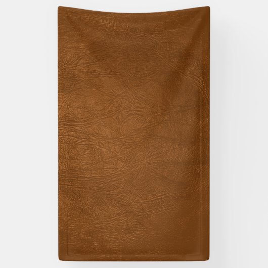 Bruin Koeienhuid leder textuur Spandoek (Verticaal)