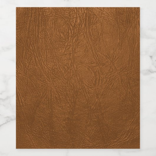 Bruin Koeienhuid leder textuur Wijn Etiket (Enkel label)