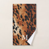 Bruin Koeienhuid Monogram Bad Handdoek (Handdoek)