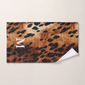 Bruin Koeienhuid Monogram Bad Handdoek (Handdoek)