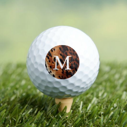 Bruin Koeienhuid Monogram Golfballen (Insitu Shirt)