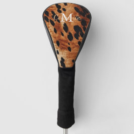 Bruin Koeienhuid Monogram Golfheadcover