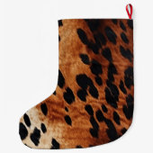 Bruin Koeienhuid Monogram Grote Kerstsok (Achterkant)