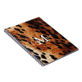 Bruin Koeienhuid Monogram Notitieboek (Rechterzijde)