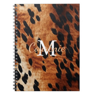 Bruin Koeienhuid Monogram Notitieboek