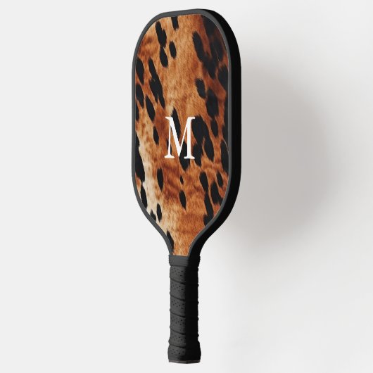 Bruin Koeienhuid Monogram Pickleball Paddle (Links)