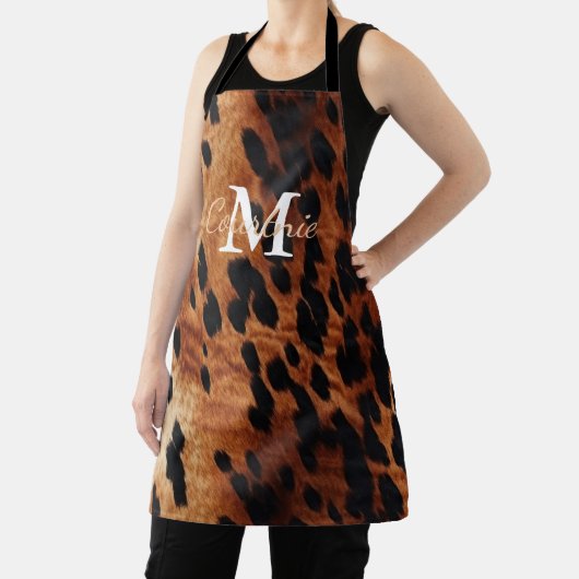 Bruin Koeienhuid Monogram Schort (Insitu)