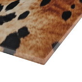 Bruin Koeienhuid Monogram Snijplank (Hoek)