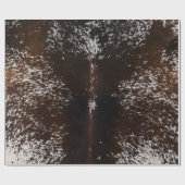 Bruin Koeienhuid Print Rustieke Boerderij Kerst Cadeaupapier (Vlak)