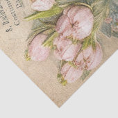 Bruin Konijnenkonijn Floral Shabby Franse Decoupag Tissuepapier (Detail)
