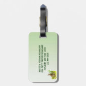 Bruin Konijnenkonijn in Groen Grass Bagagelabel (Achterkant verticaal)