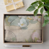 Bruin Konijntje Bloem Shabby Frans Postmerk Tissuepapier (Geschenk)