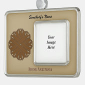 Bruin-koolstof Tmpl (H-O) door Kenneth Yoncich Verzilverd Omlijst Ornament (Links)