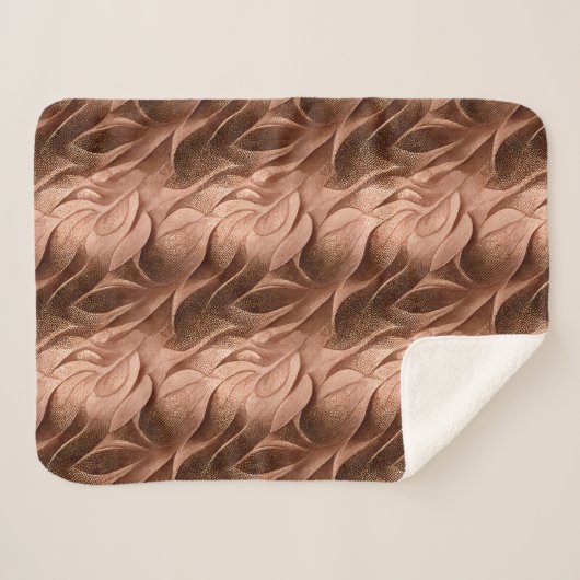 Bruin koper geïnspireerde gradiënt elegante luxe sherpa deken (Voorkant (horizontaal))