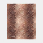 Bruin koper geïnspireerde gradiënt moderne luxe fleece deken (Voorkant)