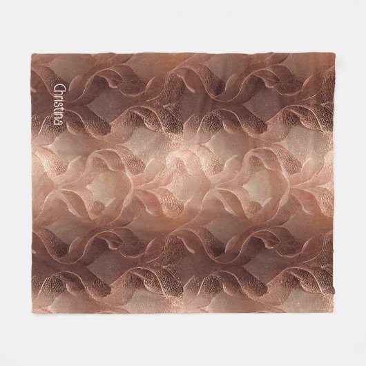Bruin koper geïnspireerde gradiënt moderne luxe fleece deken (Voorkant (Horizontaal))