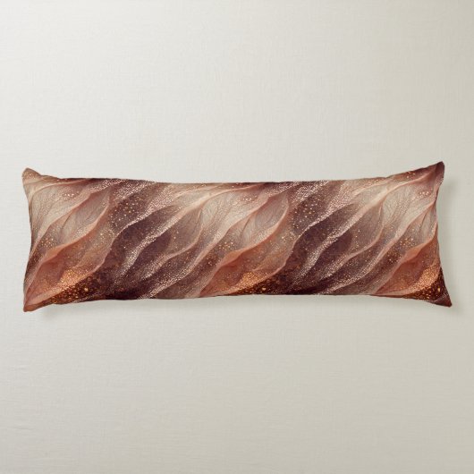 Bruin koper geïnspireerde gradiënt moderne luxe lichaamskussen (Achterkant)