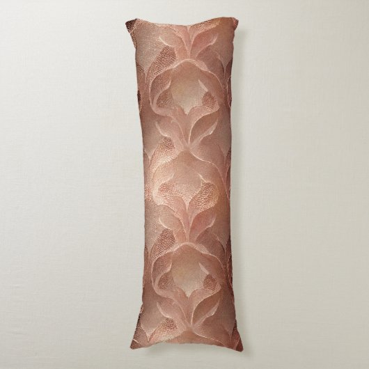 Bruin koper geïnspireerde gradiënt moderne luxe lichaamskussen (Voorkant Verticaal)