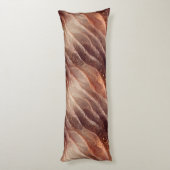 Bruin koper geïnspireerde gradiënt moderne luxe lichaamskussen (Achterkant (Verticaal))