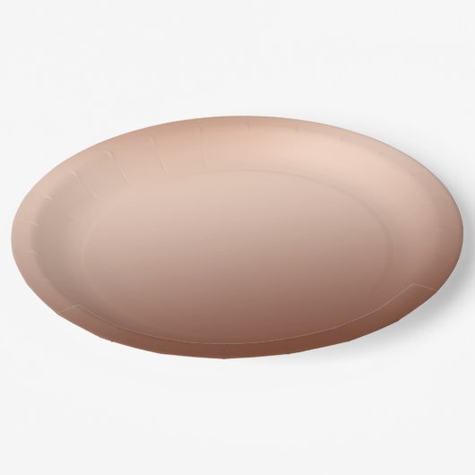 Bruin Koper Infusiegradiënt, Bruiloft Borden Papieren Bordje (Gekanteld)