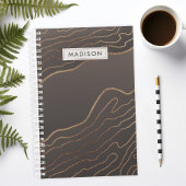Bruin Koper Moderne Abstracte Agate Gepersonalisee Planner