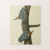 Bruin-kopige Nuthatch - Amerikaanse vogels Legpuzzel (Verticaal)